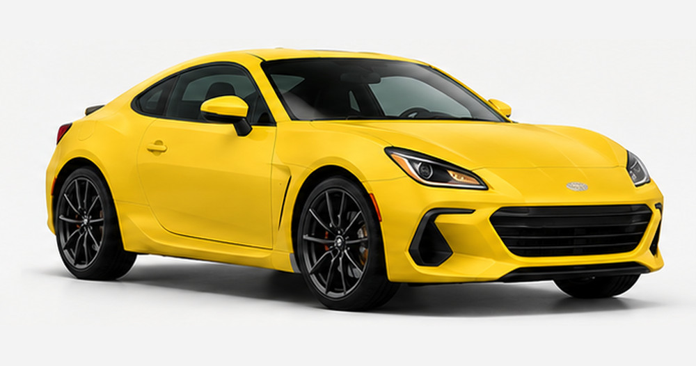 The same car with every exterior painted surface shown in colour